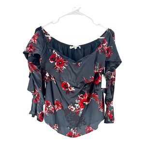Lovers + Friends | NWT S Small Floral Top Ruffle Top Blouse